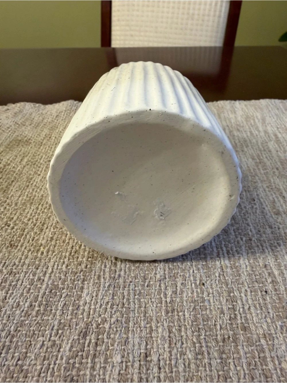 NWOT Ceramic Grooved Vase